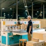 man working in factory