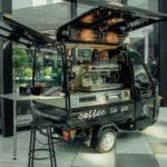 an espressomobil in a city