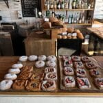 assorted pastries in cozy bakery setting
