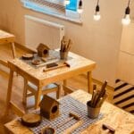 cozy diy craft workshop with tools