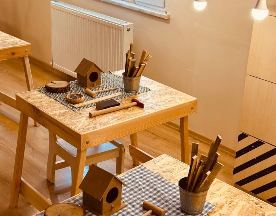 cozy diy craft workshop with tools