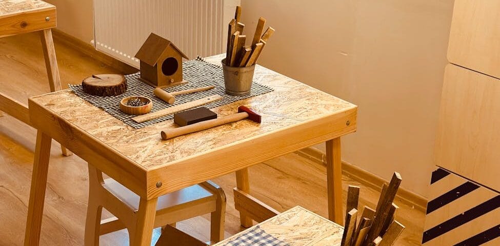 cozy diy craft workshop with tools