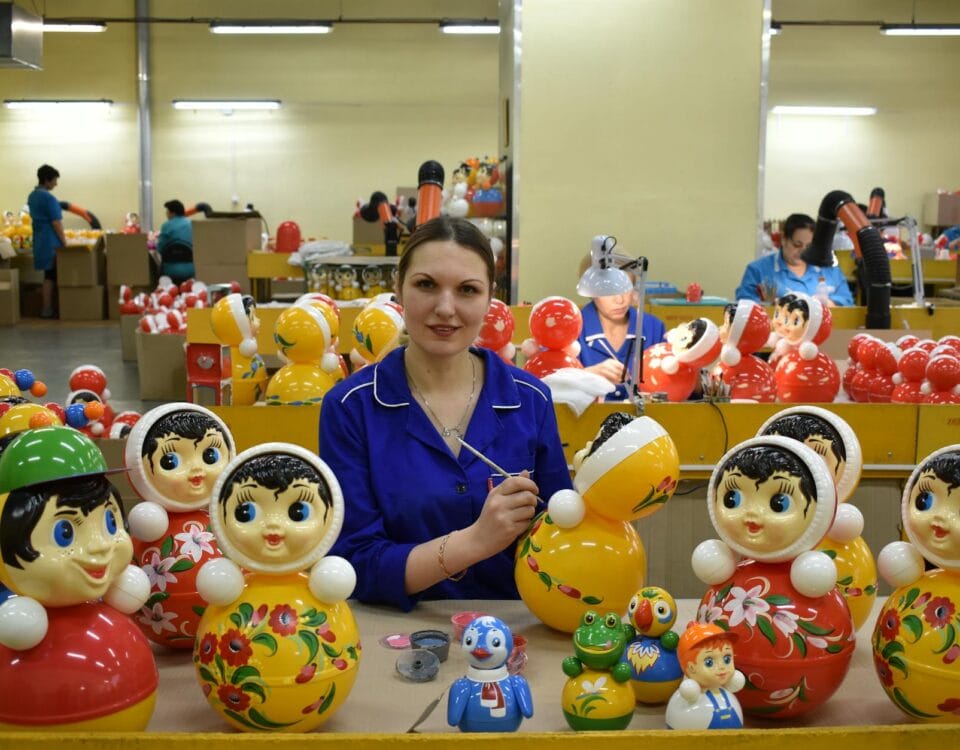 woman in toy factory